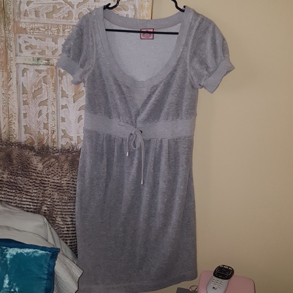 As seen in Kylie Jenner Grey Juicy velour dress